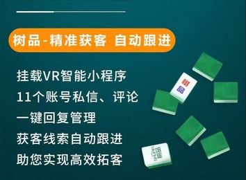 挂载VR智能小程序，实现11个账号私信评论一键回复管理与获客线索自动跟进
