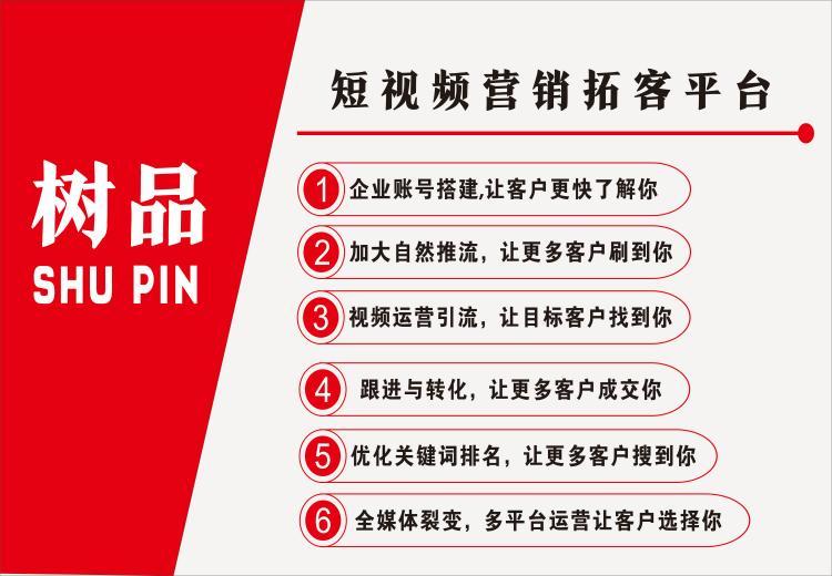 树品助力企业短视频营销，全面覆盖多平台，解决账号搭建、引流等诸多难题