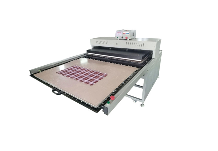 单面双工气压/液压烫画机：超大型设备，适用大面积产品，可非标定制，用于面料多工艺加工