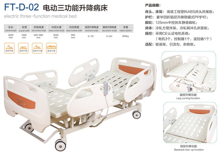 专为医家场景设计！模块化护理床，多部件优质耐用，电机精准调节，附件可选提升护理体验