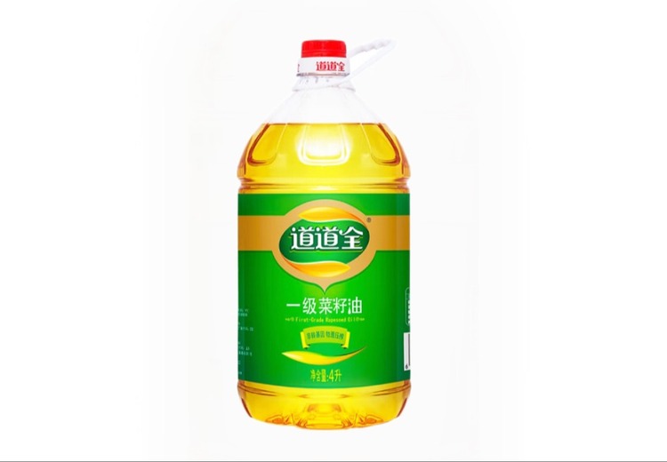超值组合！道道全一级菜籽油，5L装×4桶，品质上乘，满足家庭长期用油需求！