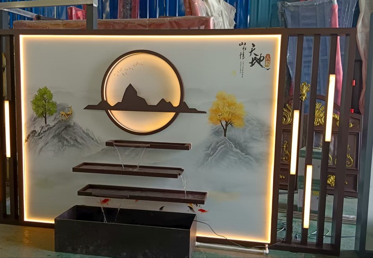 铝艺流水景墙