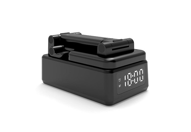 BQ12无线充支架音箱+时钟闹钟