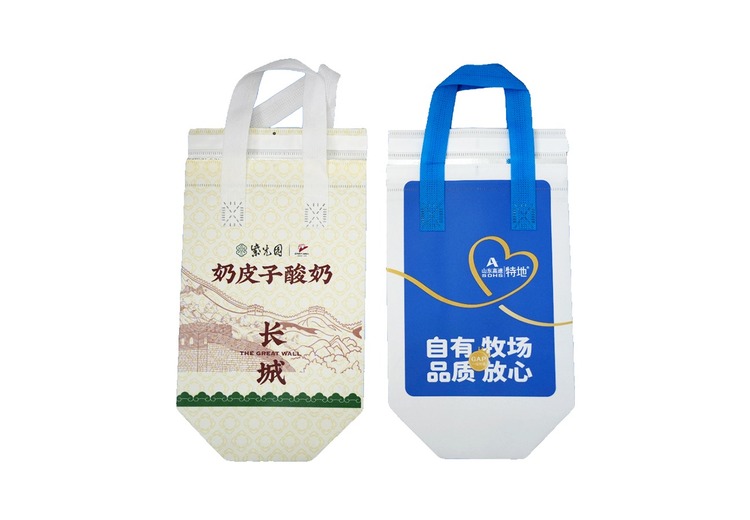 保温无纺布袋选择多样：内覆镀铝膜外覆BOPP膜，也可直接制作不覆膜款