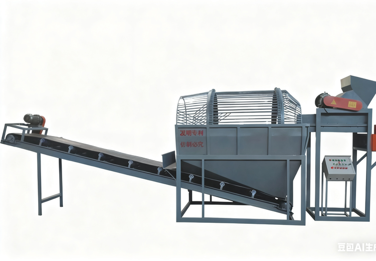 鼠笼式破袋流水线