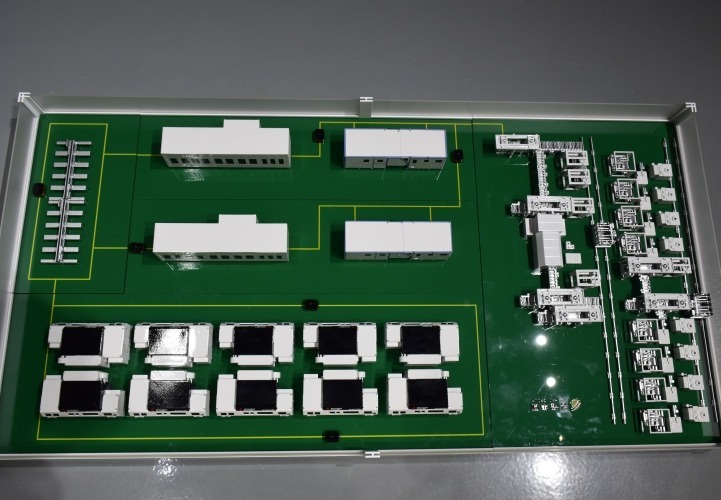车间生产线沙盘模型