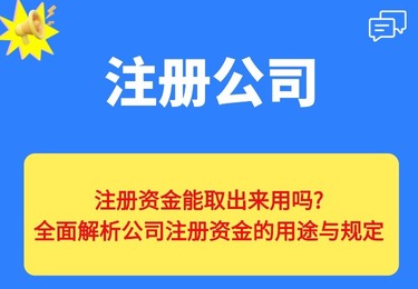 注册资金能取出来用吗？全面解析公司注册资金的用途与规定