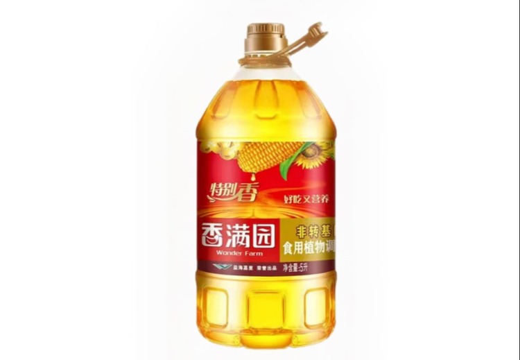 香满园非转基因特别香植物调和油，精选植物油科学配比，花生芝麻增香，低油烟耐高温