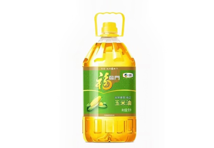 福临门5L纯正玉米油，中粮出品非转基因，物理压榨少油烟，适配多种中式烹饪