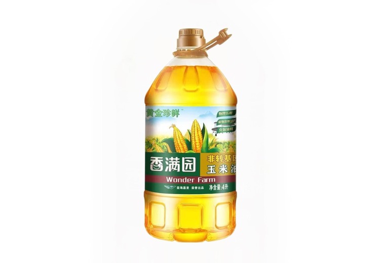 香满园压榨玉米油：非转基因原料+压榨工艺，全链条控品质，高温稳定，全家安心之选！