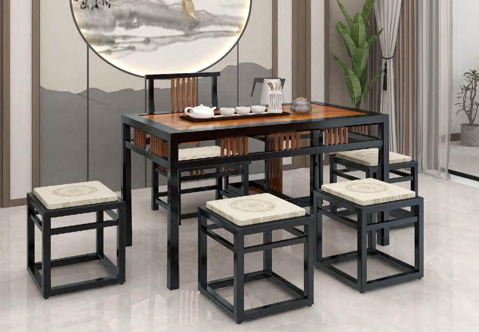 285茶台 285主椅 205方凳