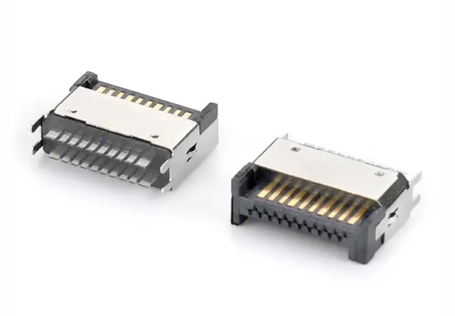 USB 3.1TYPE-E 20P公头夹板1.0焊线式