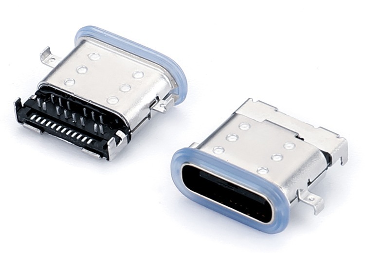 防水TYPE-C F24P沉板1.1四脚插板DIP+SMT