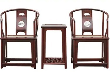 经典案例： 明式嵌云石圈椅几 制作于2014年