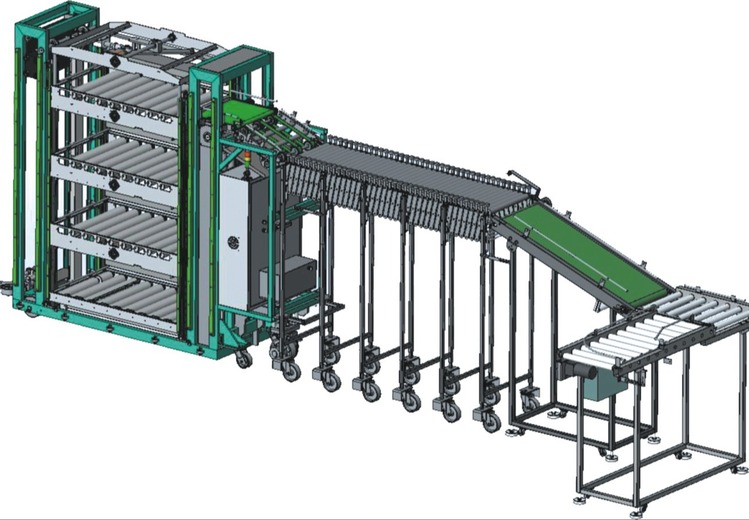 Warehouse shelving machine