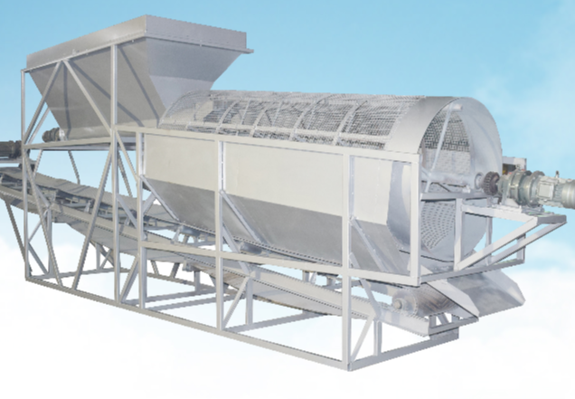 Large drum screening machine