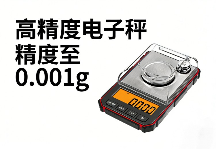 最新款高精度0.001g/50g珠宝电子秤 带校准砝码