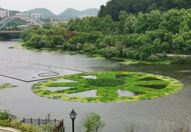 开阳县生态浮岛施工案例