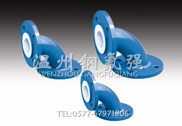 钢衬F4弯头：以碳素钢管为基体内衬工程塑料，兼具机械性与耐腐蚀性，适用于多种介质输送