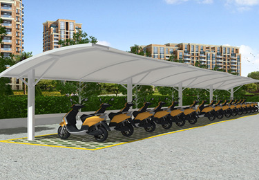 膜结构车棚施工