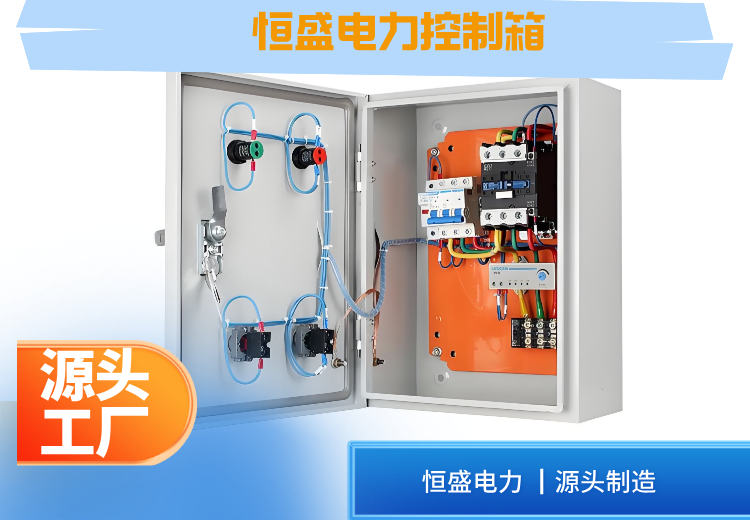 控制箱：适用于50Hz、500V以下电力系统，实现消防水泵等设备启动、停止及状态监控