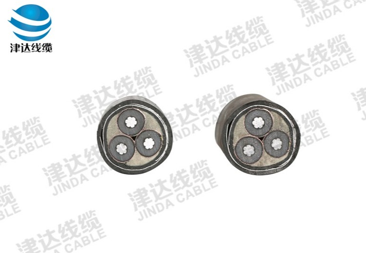 津达YJLV22铝芯钢带铠装交联聚乙烯绝缘聚氯乙烯护套3*35m²电力电缆，额定8.7/15KV