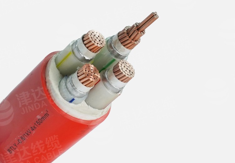 津达BTLY4x150隔离型柔性矿物绝缘防火电缆，铜导体，适用于动力与消防，定制长度