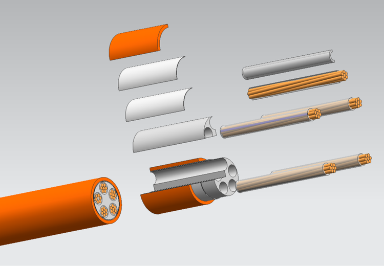 BBTRZ4*95+1*50隔离型柔性矿物绝缘防火电缆