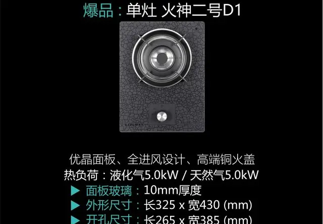 泉天下健康灶单灶 火神二号D1