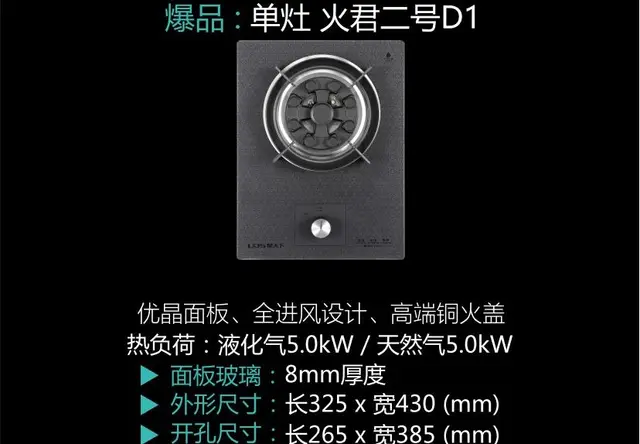 泉天下健康灶单灶 火君二号D1