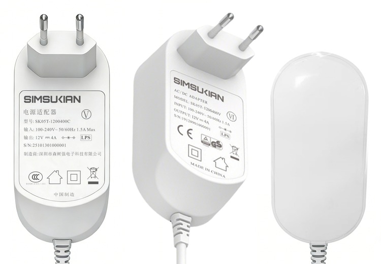 森树强SK05T 12V4A电源适配器：多场景适用，具备多重保护，支持定制，产地深圳