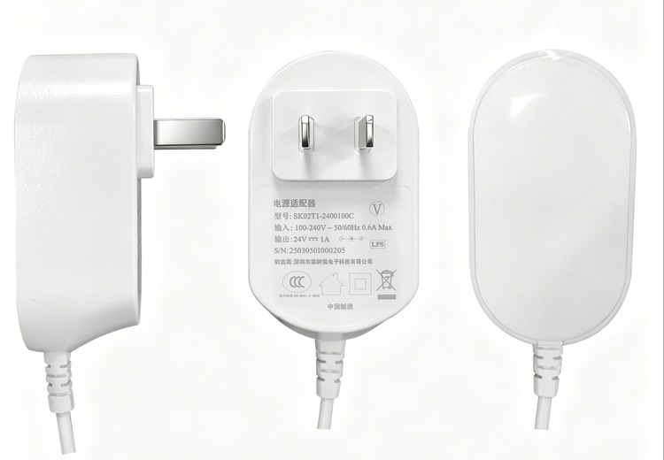 森树强SK02T1 24V1A电源适配器，全球宽电压，多场景适用，支持定制，产地深圳