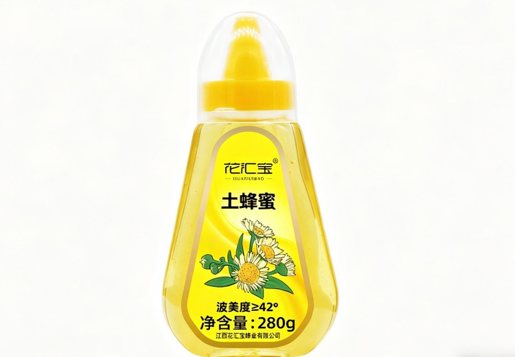 花汇宝280g土蜂蜜，小尖嘴瓶设计超贴心，纯正土蜂蜜等你来尝！