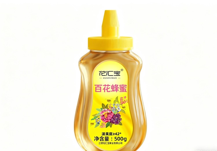 花汇宝500g百花蜂蜜，大尖嘴瓶设计，方便取用，品质上乘，是您日常滋补的理想选择！