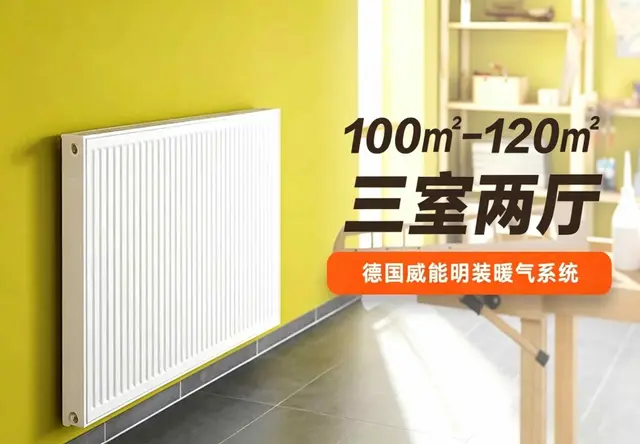 德国威能+德国楷美墙暖暖气片系统 110 ㎡三室两厅