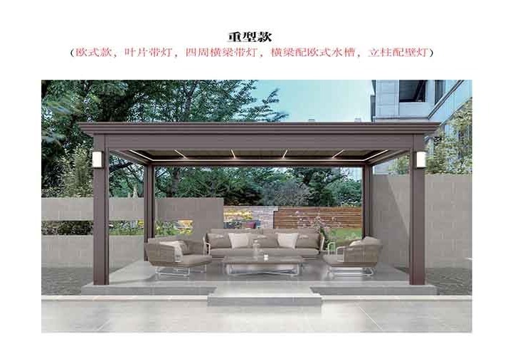 欧式重工豪华凉亭：庭院专属气派，结构稳固排水优，灯光氛围佳，源头定制超省心