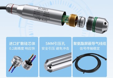投入式液位变送器 | 4-20mA 水箱水位传感器控制器