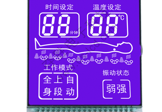 TN负显低功耗按摩床显示屏，节能高效，为按摩体验带来全新视觉感受