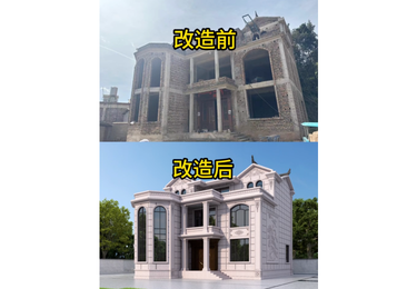 金山干女士别墅自建房：外墙涂装一步到位，颜值质感拉满，住着太舒心