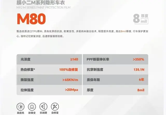 M80-隐形车衣-6年质保-TPU材质