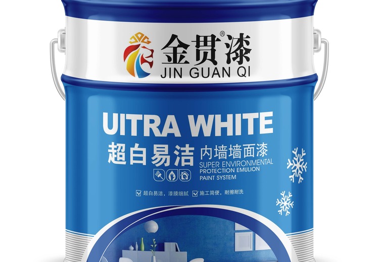 金贯品牌多样涂料产品：真石漆、乳胶漆等，涵盖内外墙施工所需