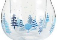 双层真空高硼硅玻璃杯：冬日森林雪景设计，圣诞树盖实用又高颜值，多场景适配