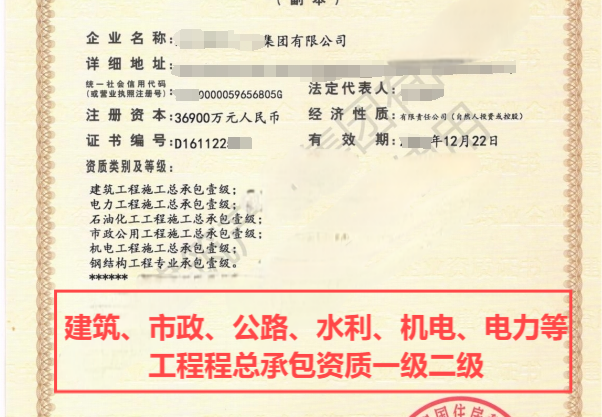 工程施工-甲级工程资质合作分公司