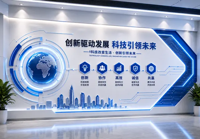 智慧园区办公科技文化墙