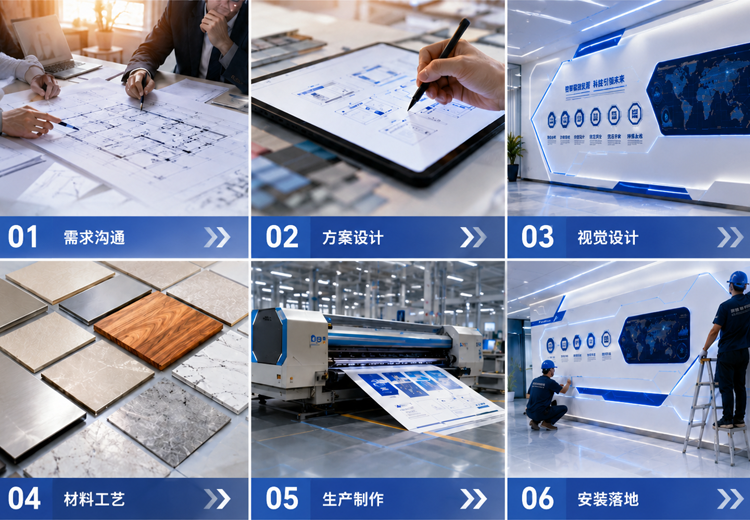 全案定制服务五大阶段：从需求调研到售后保障，打造经得起考验的文化墙