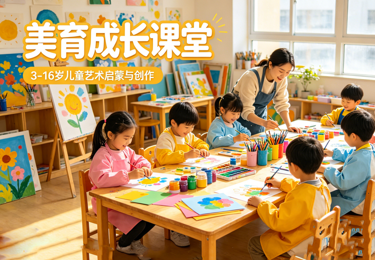 美育培训：含儿童画、绘本课及素描、色彩、书法课程，多元助力孩子艺术成长