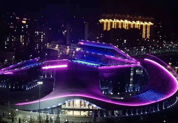 张掖大剧院夜景亮化