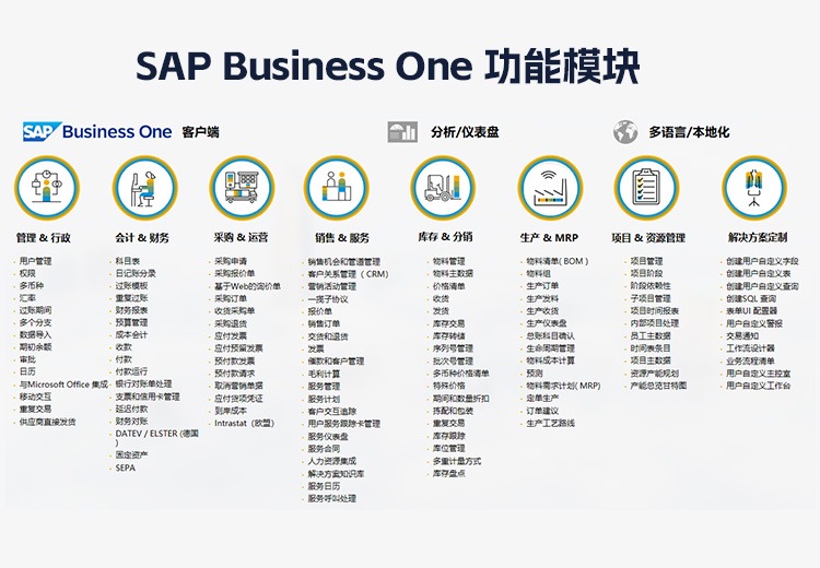 SAP Business One 功能模块
