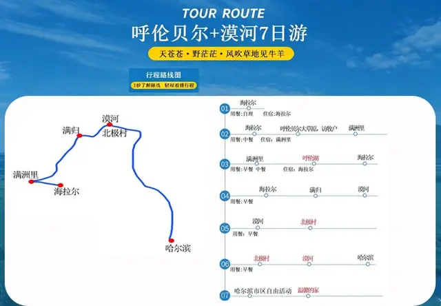 呼伦贝尔+漠河7日游