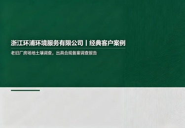 存量用地土壤污染状况调查项目